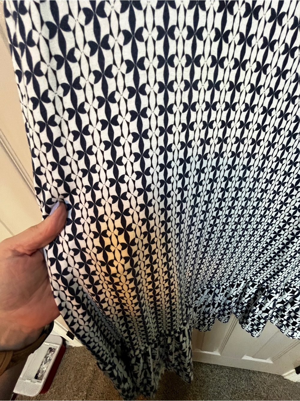 Boden Midi Dress with Ruffle Hem 20 w - Picture 3 of 8